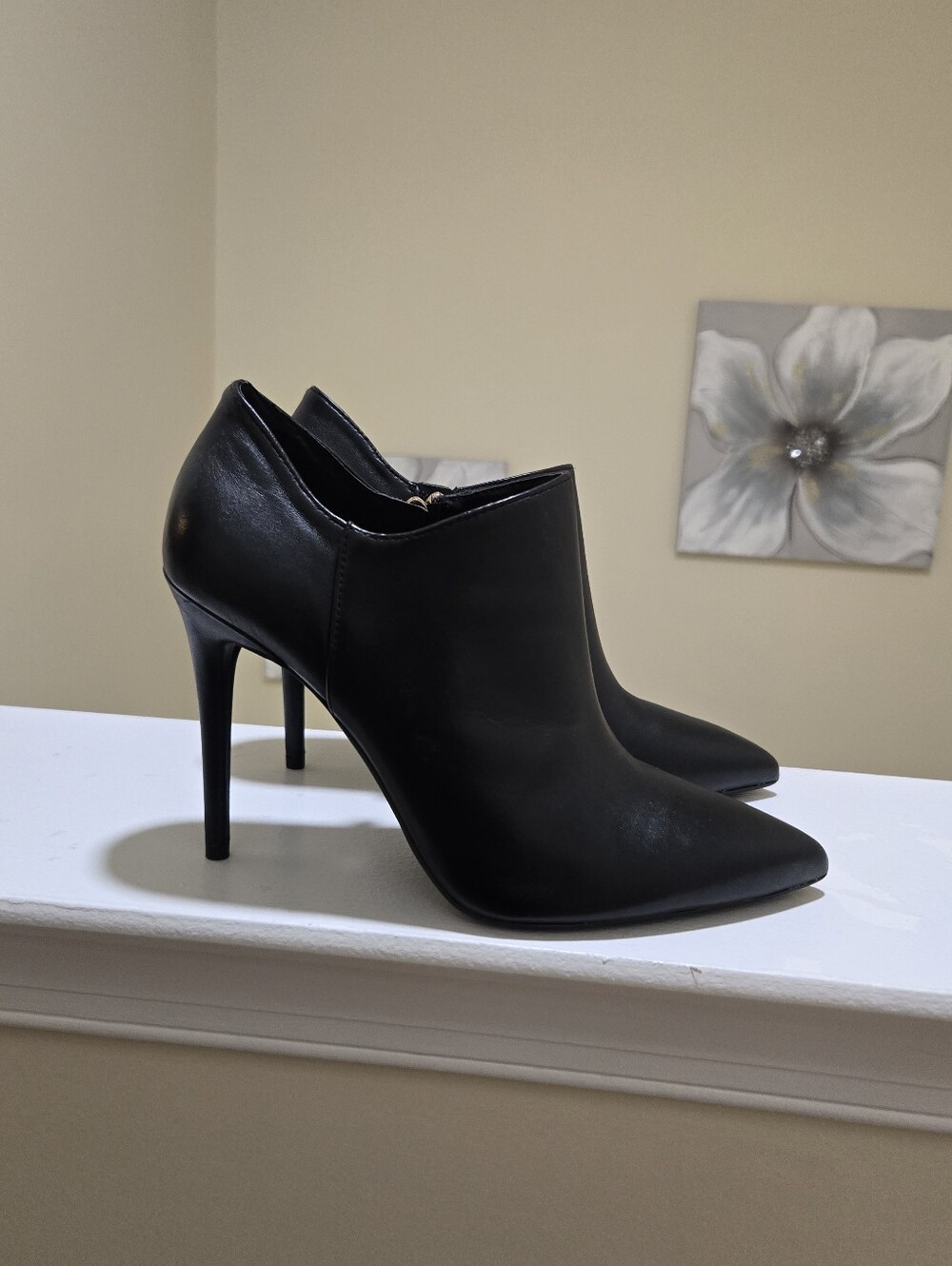 Jessica Simpson Black Pointed Stiletto Ankle Booties